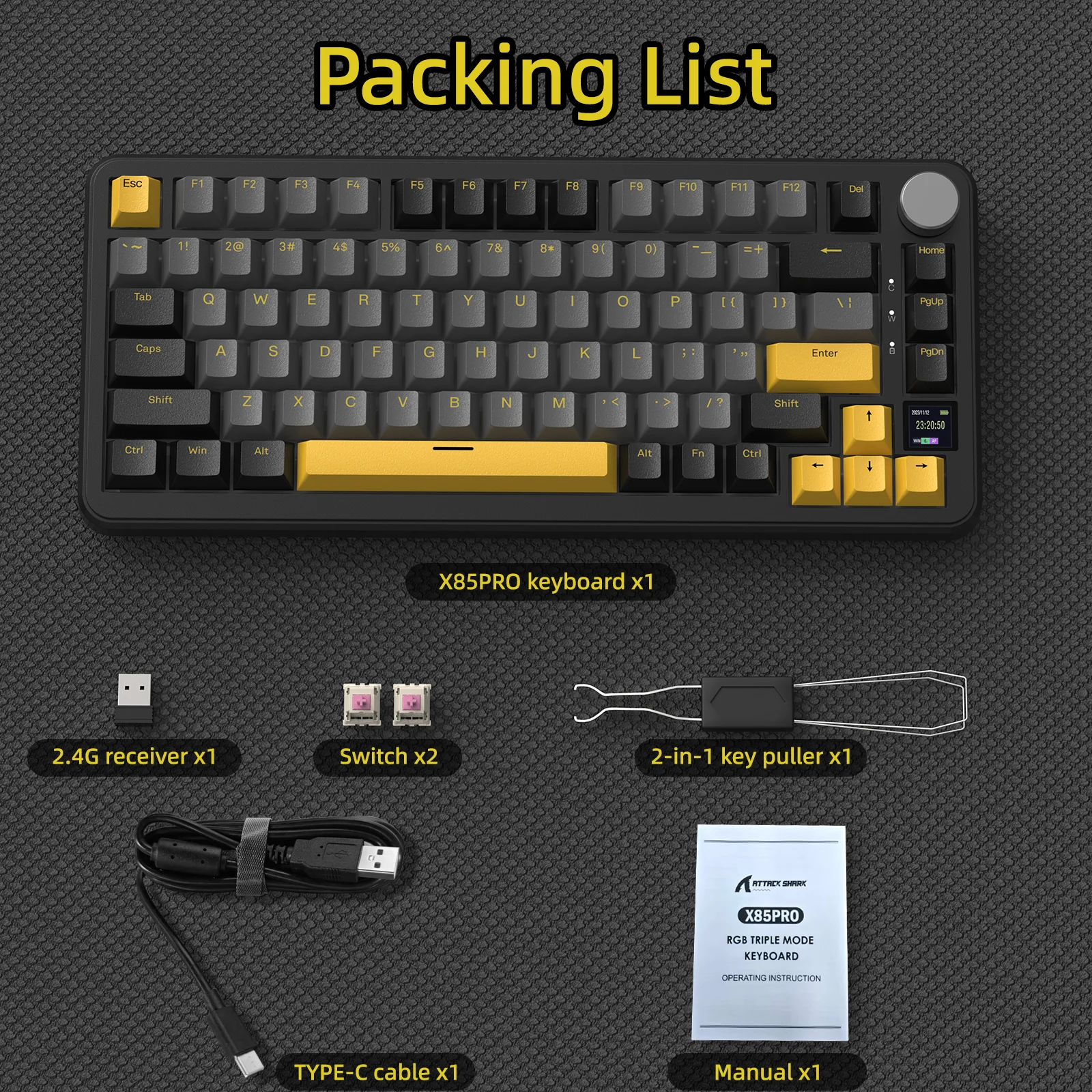 84-attack-shark-x85pro-tri-mode-gasket-mechanical-keyboard-10.webp ATTACK SHARK X85PRO Tri-mode Gasket Mechanical Keyboard
