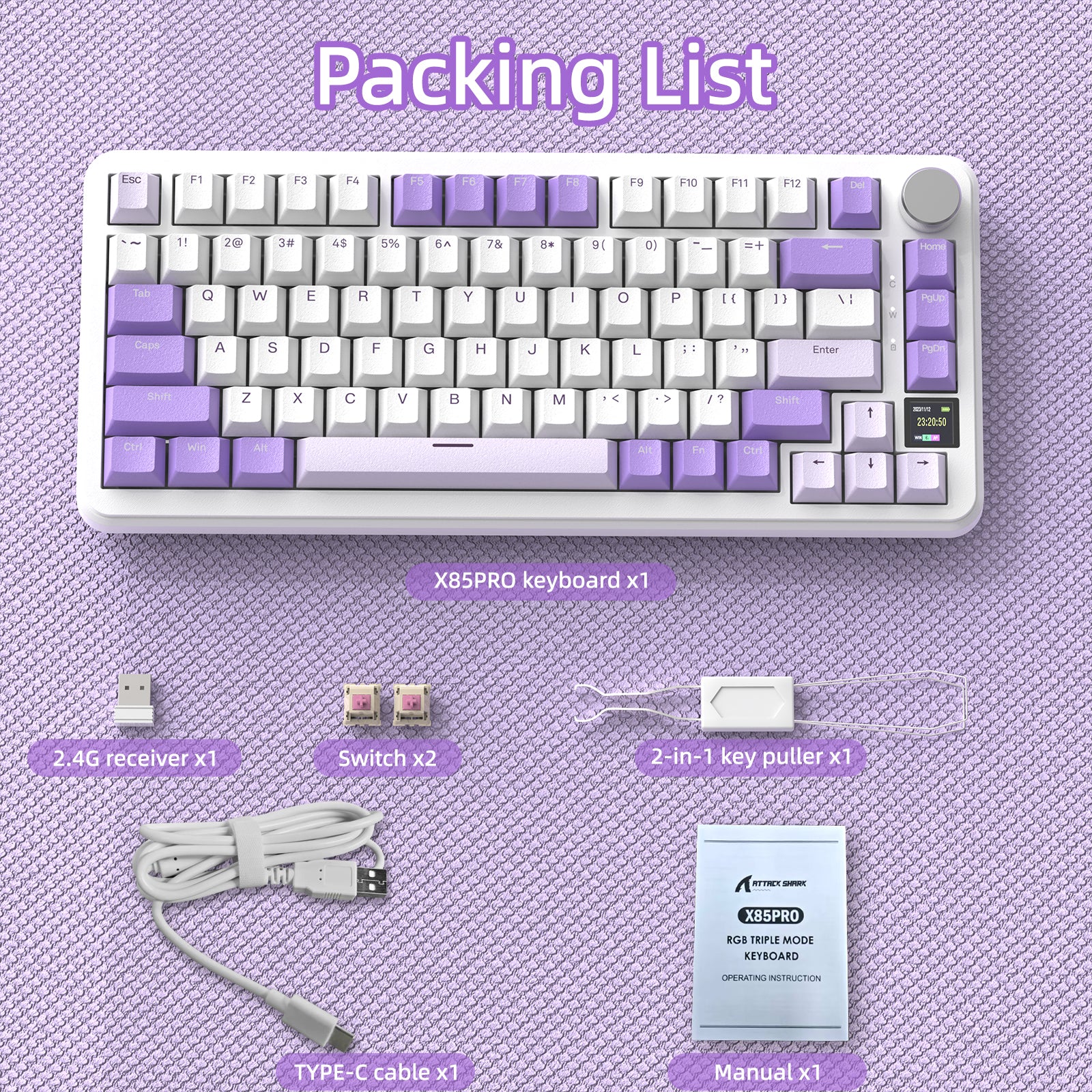 84-attack-shark-x85pro-tri-mode-gasket-mechanical-keyboard-30.jpg ATTACK SHARK X85PRO Tri-mode Gasket Mechanical Keyboard