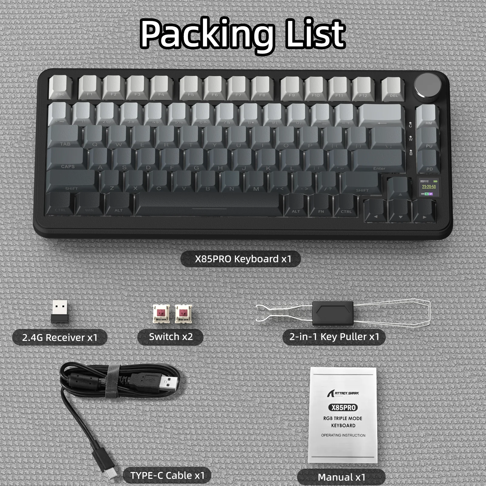 84-attack-shark-x85pro-tri-mode-gasket-mechanical-keyboard-40.webp ATTACK SHARK X85PRO Tri-mode Gasket Mechanical Keyboard