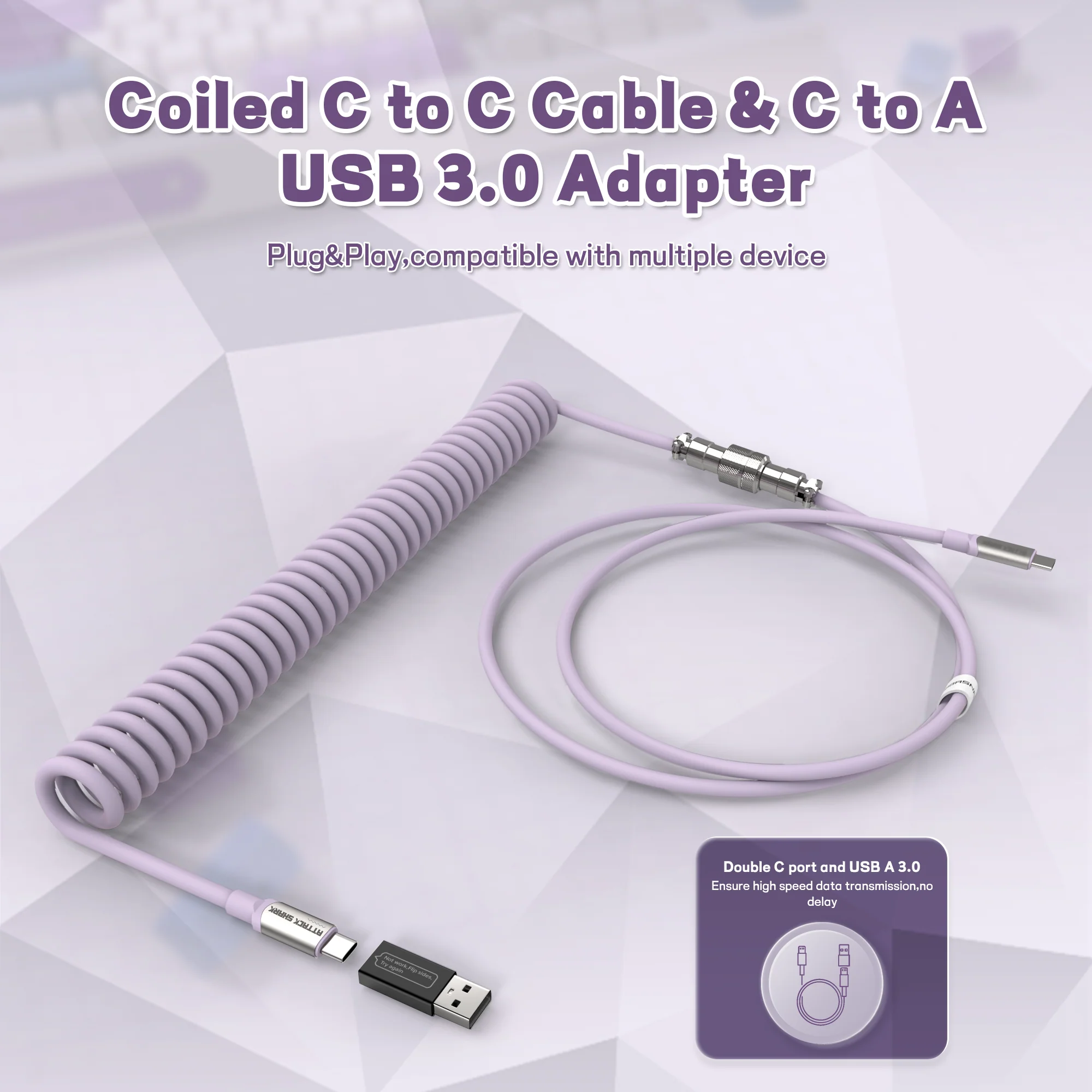 ATTACK SHARK C04-C COILED CABLE