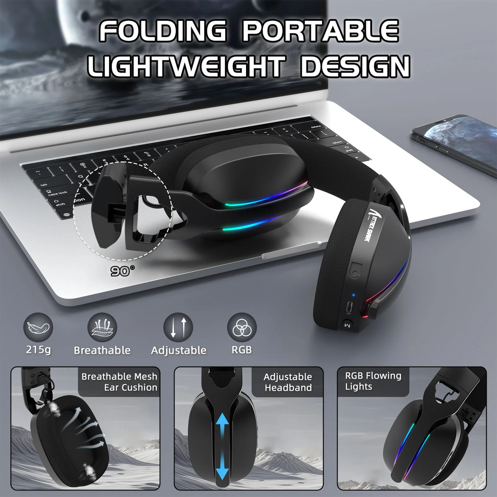 869-attack-shark-l90-foldable-rgb-ultra-light-tri-mode-gaming-headset-5.webp ATTACK SHARK L90 Foldable RGB Ultra-Light Tri-Mode Gaming Headset