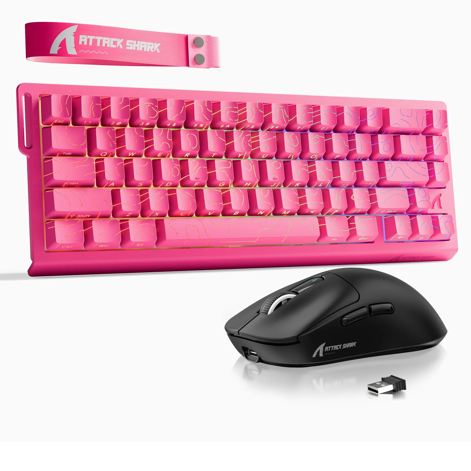 ATTACK SHARK X68HE Rapid Trigger Keyboard + X3 Wireless Gaming Mouse Bundle