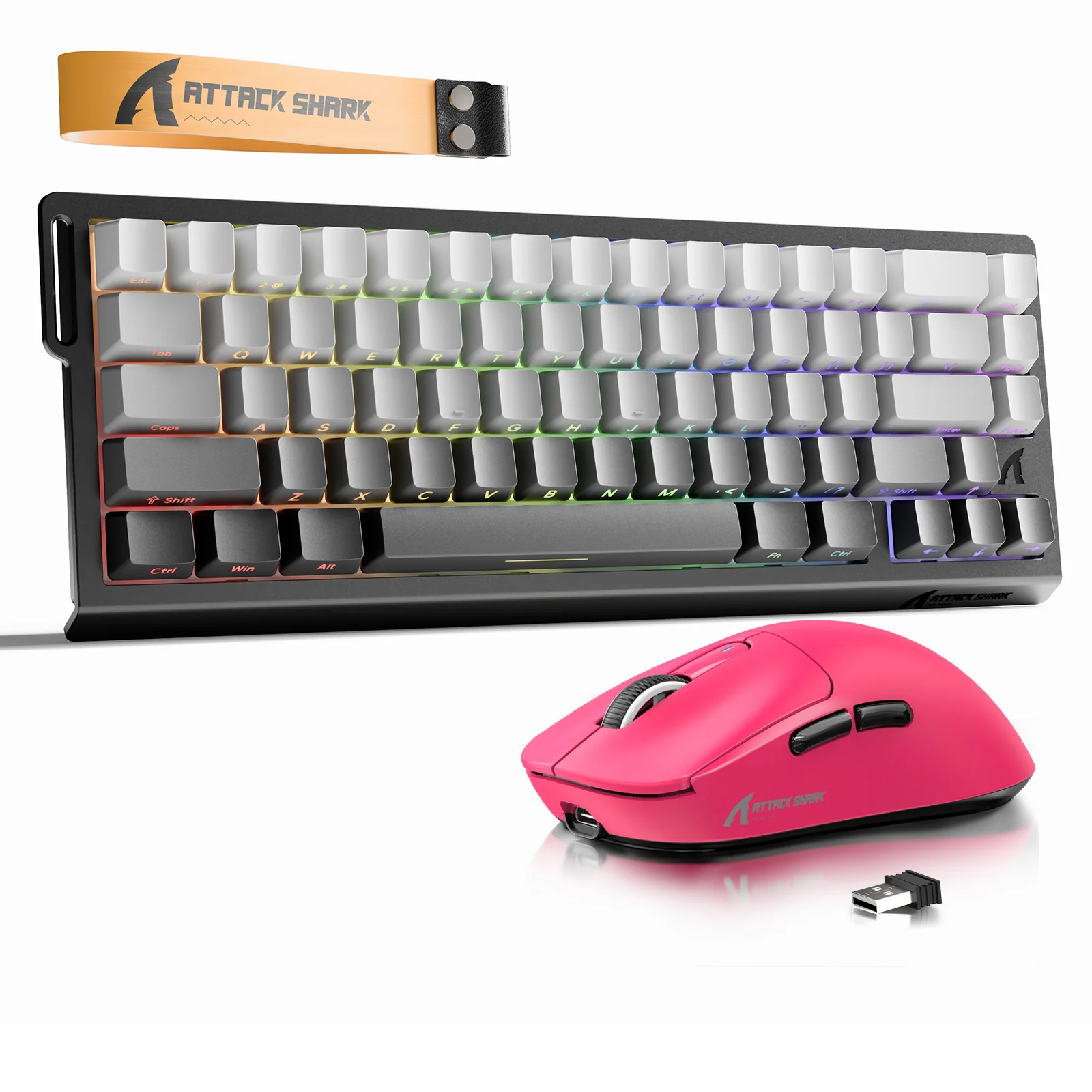 ATTACK SHARK X68HE Rapid Trigger Keyboard + X3 Wireless Gaming Mouse Bundle