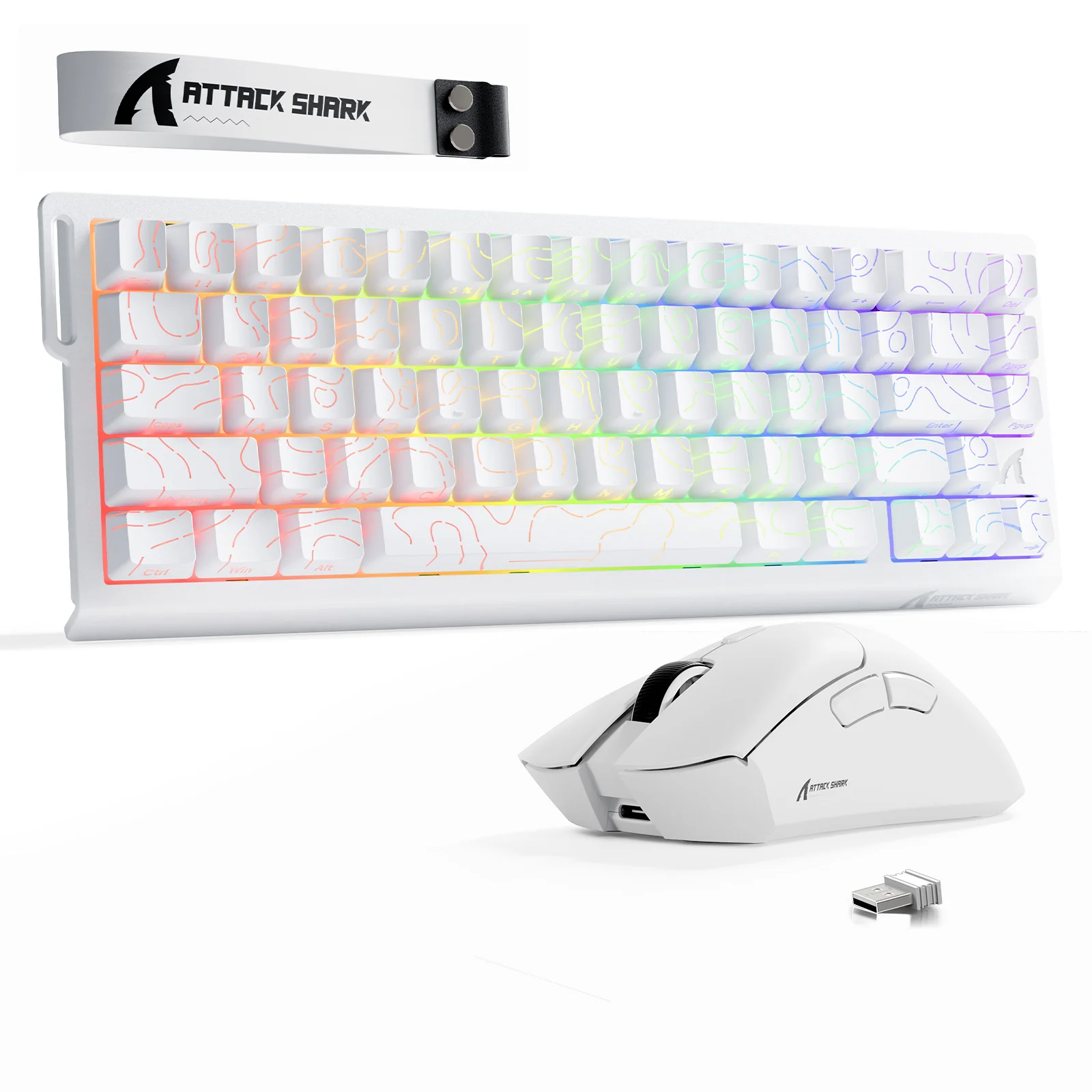 ATTACK SHARK X68HE Rapid Trigger Keyboard + R1 Wireless Gaming Mouse Bundle