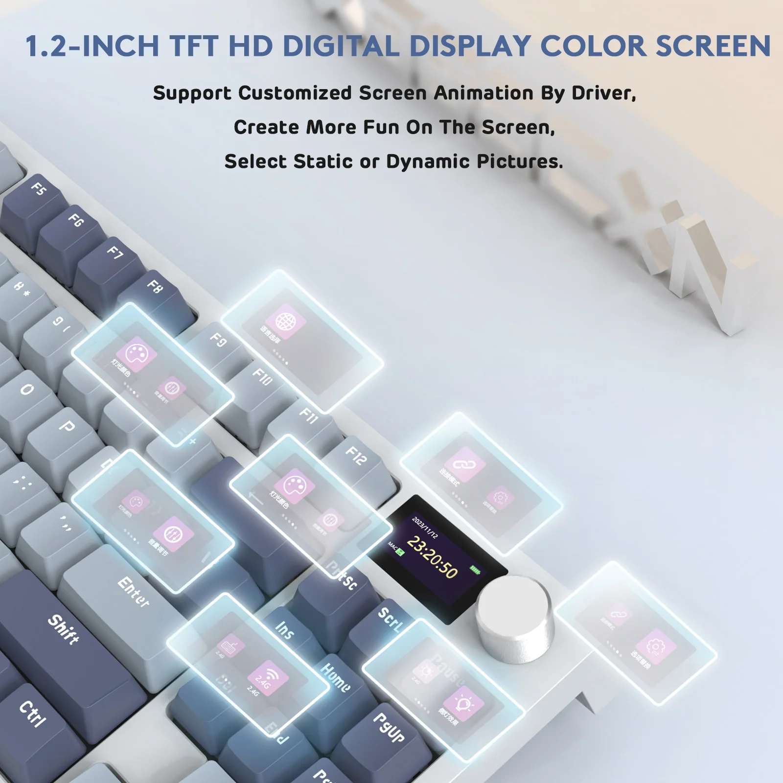 ATTACK SHARK K86 Wireless Mechanical Keyboard with Coiled Cable