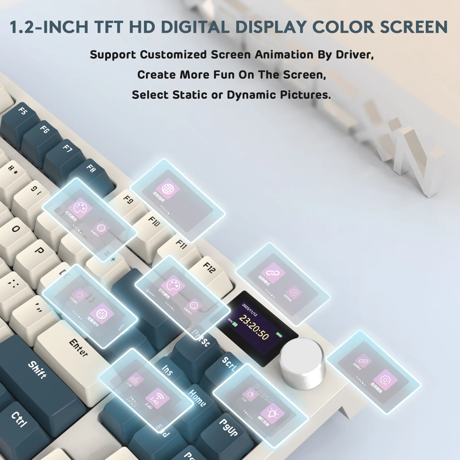 ATTACK SHARK K86 Wireless Mechanical Keyboard with Coiled Cable