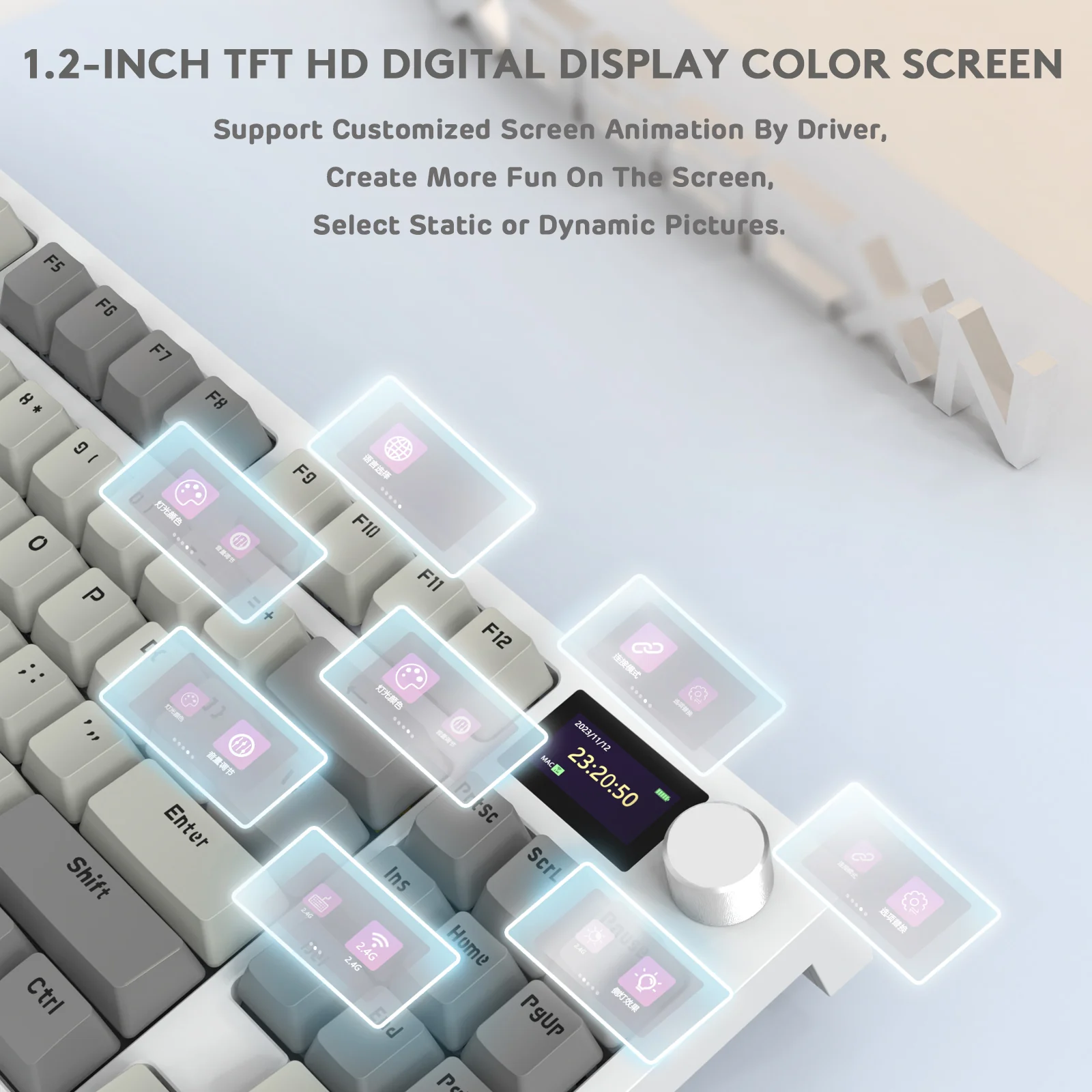 ATTACK SHARK K86 Wireless Mechanical Keyboard with Coiled Cable