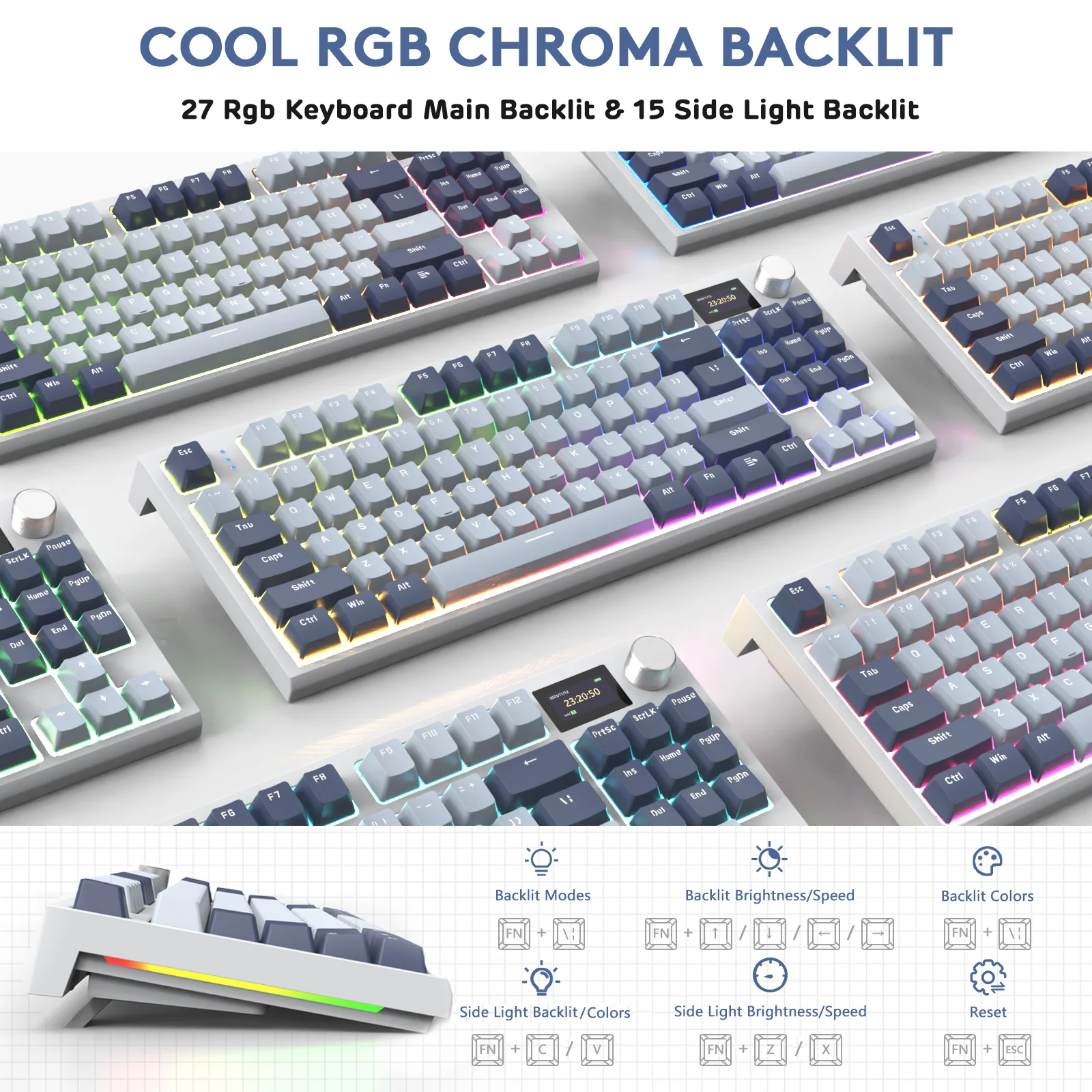 ATTACK SHARK K86 Wireless Mechanical Keyboard with Coiled Cable