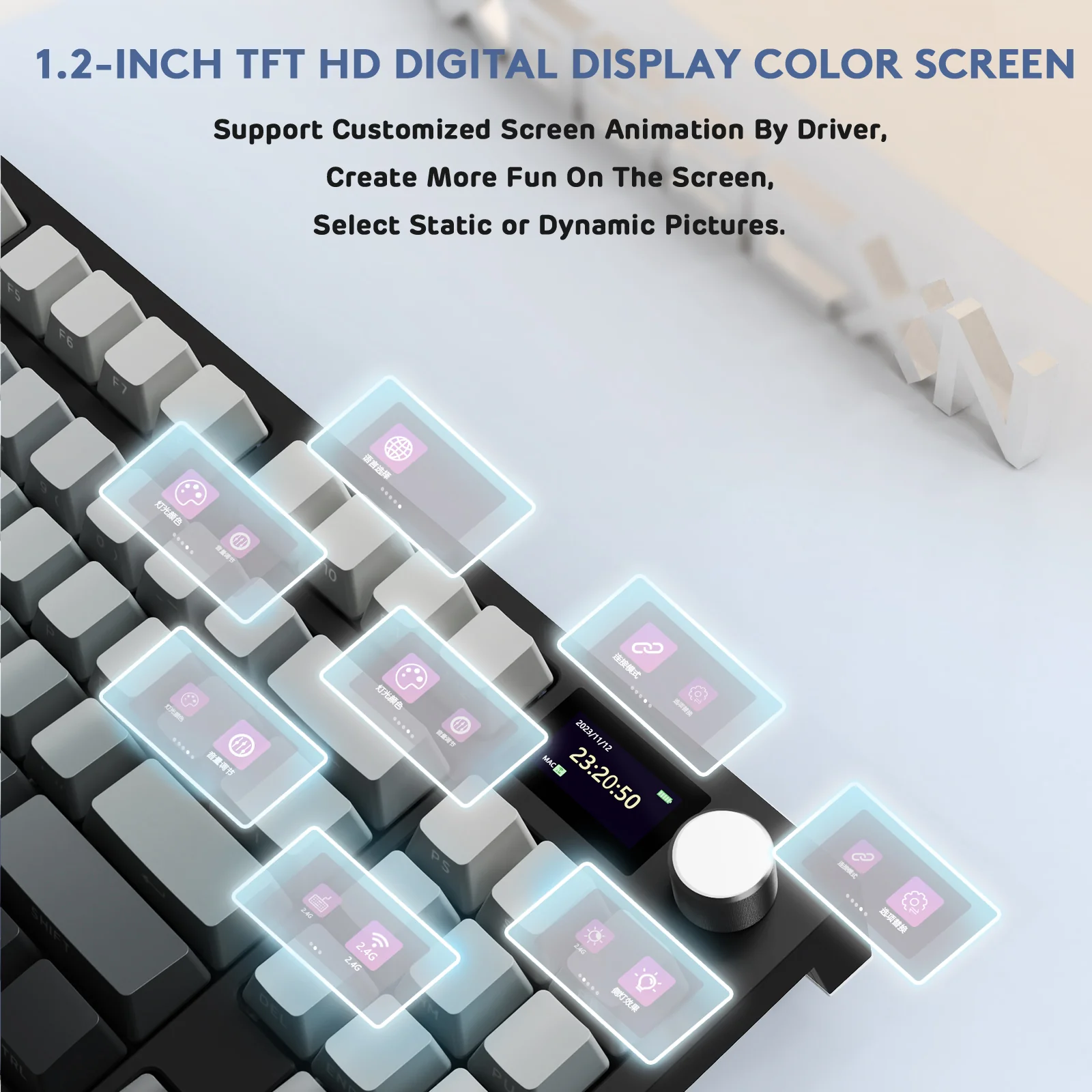 ATTACK SHARK K86 Wireless Mechanical Keyboard with Coiled Cable