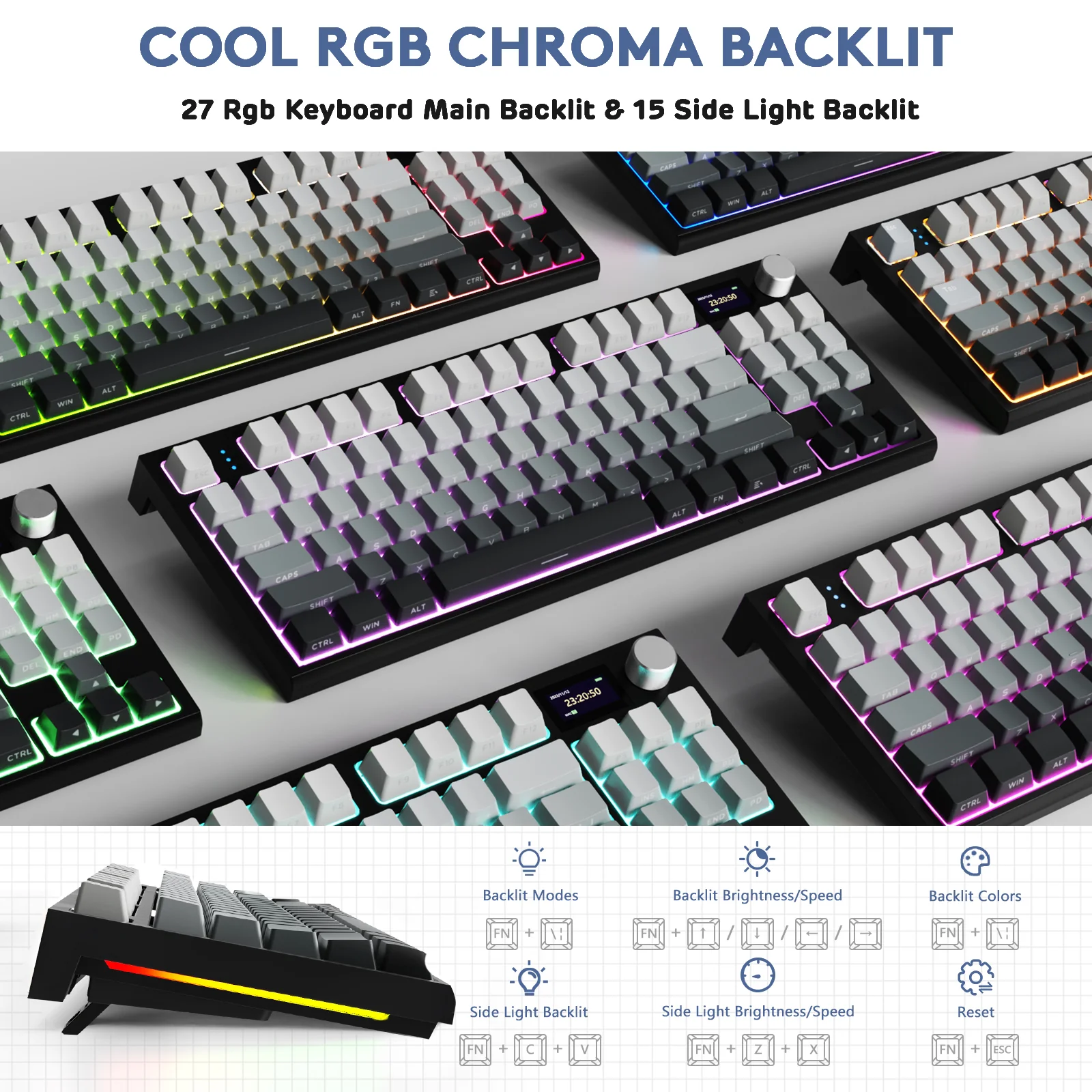 ATTACK SHARK K86 Wireless Mechanical Keyboard with Coiled Cable
