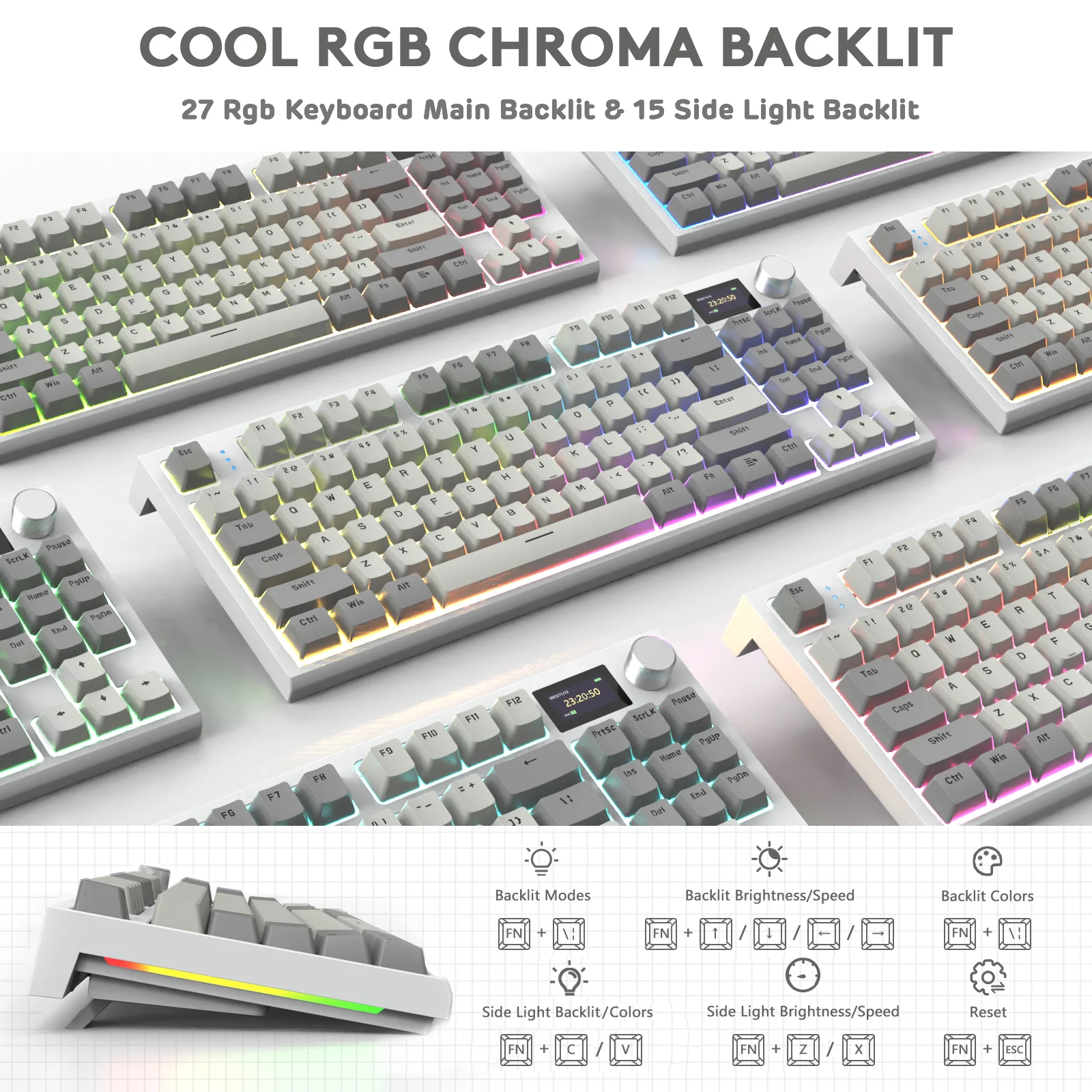 ATTACK SHARK K86 Wireless Mechanical Keyboard with Coiled Cable