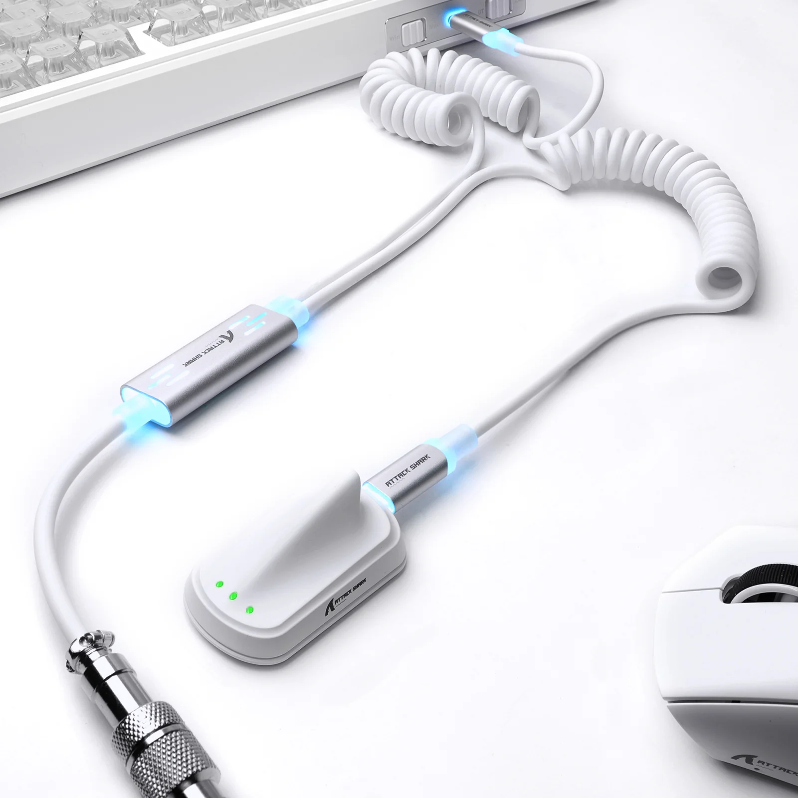 ATTACK SHARK C08 2-in-1 Custom Aviation Cable for 8kHz Magnetic Keyboards