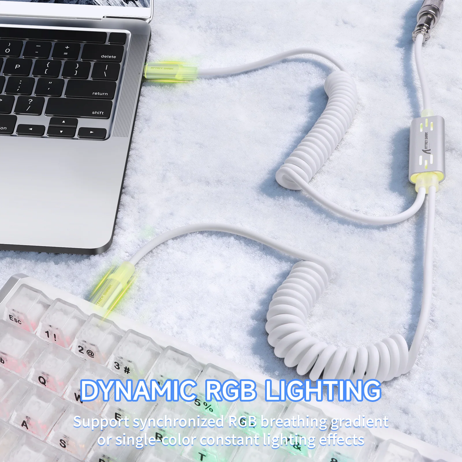 ATTACK SHARK C08 2-in-1 Custom Aviation Cable for 8kHz Magnetic Keyboards