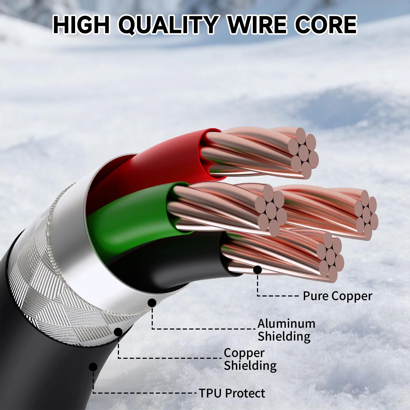 ATTACK SHARK C08 2-in-1 Custom Aviation Cable for 8kHz Magnetic Keyboards