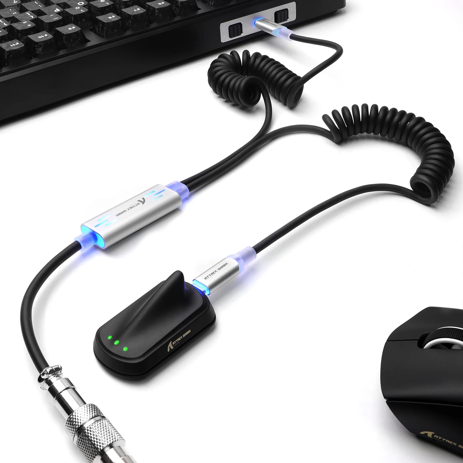 ATTACK SHARK C08 2-in-1 Custom Aviation Cable for 8kHz Magnetic Keyboards