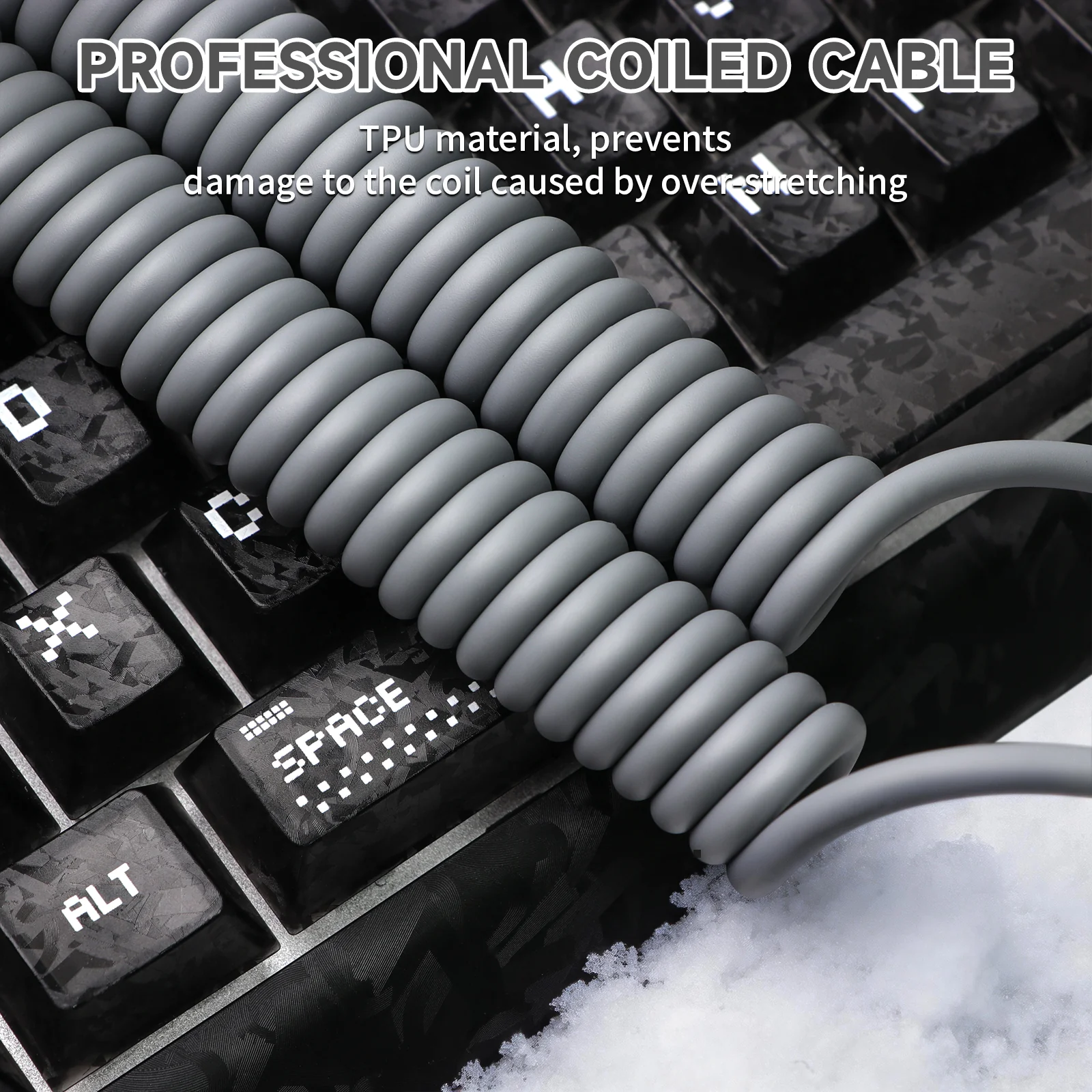 ATTACK SHARK C08 2-in-1 Custom Aviation Cable for 8kHz Magnetic Keyboards