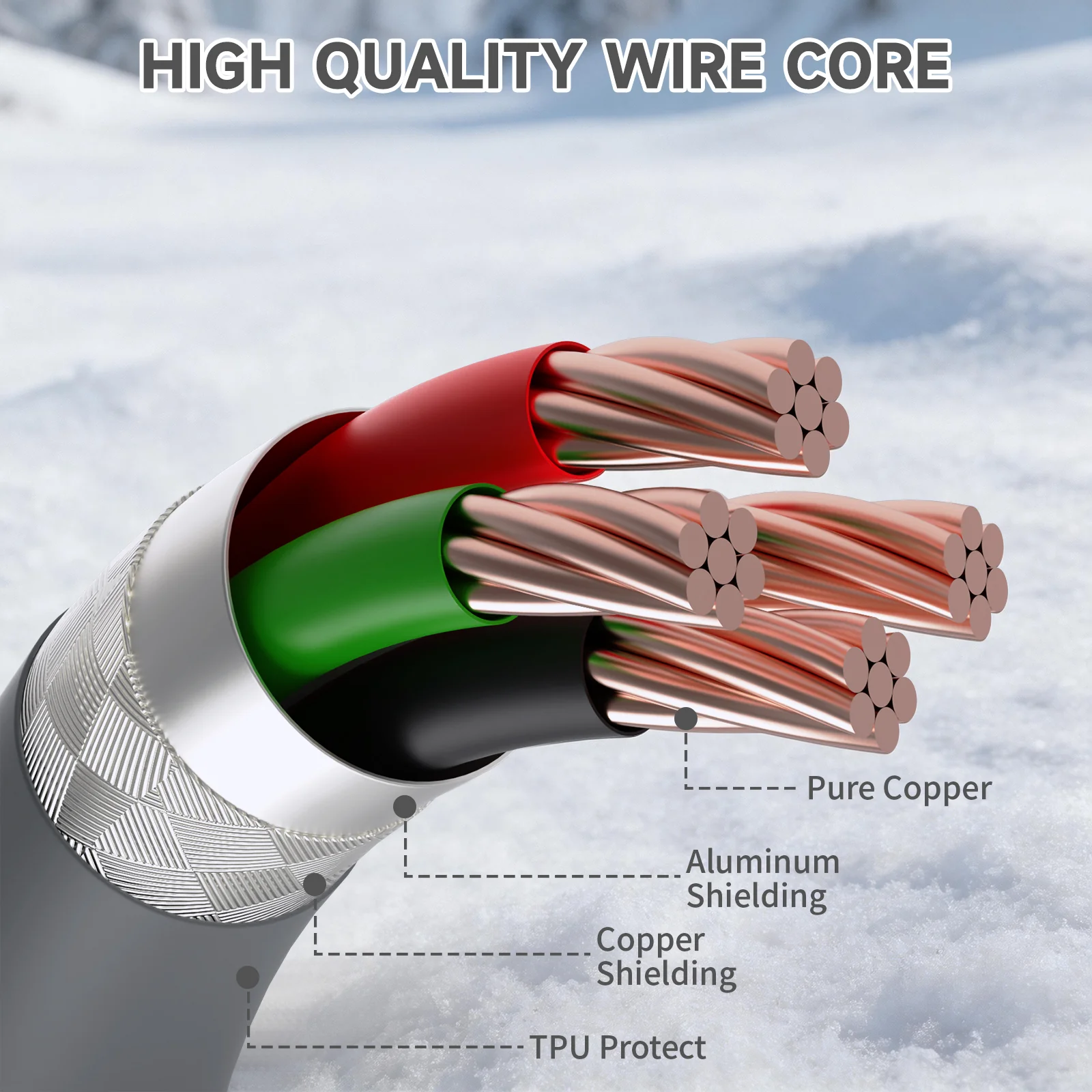 ATTACK SHARK C08 2-in-1 Custom Aviation Cable for 8kHz Magnetic Keyboards