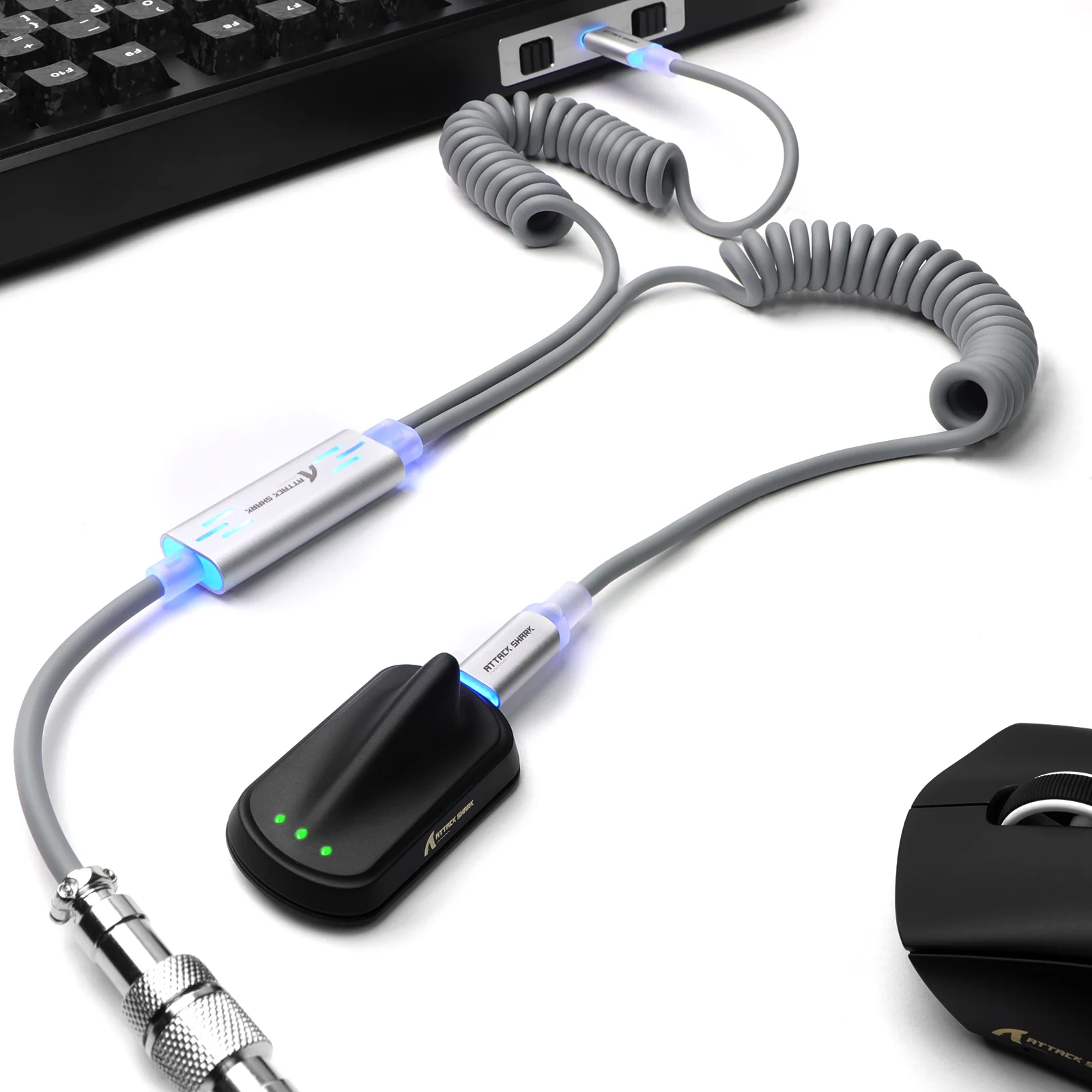 ATTACK SHARK C08 2-in-1 Custom Aviation Cable for 8kHz Magnetic Keyboards