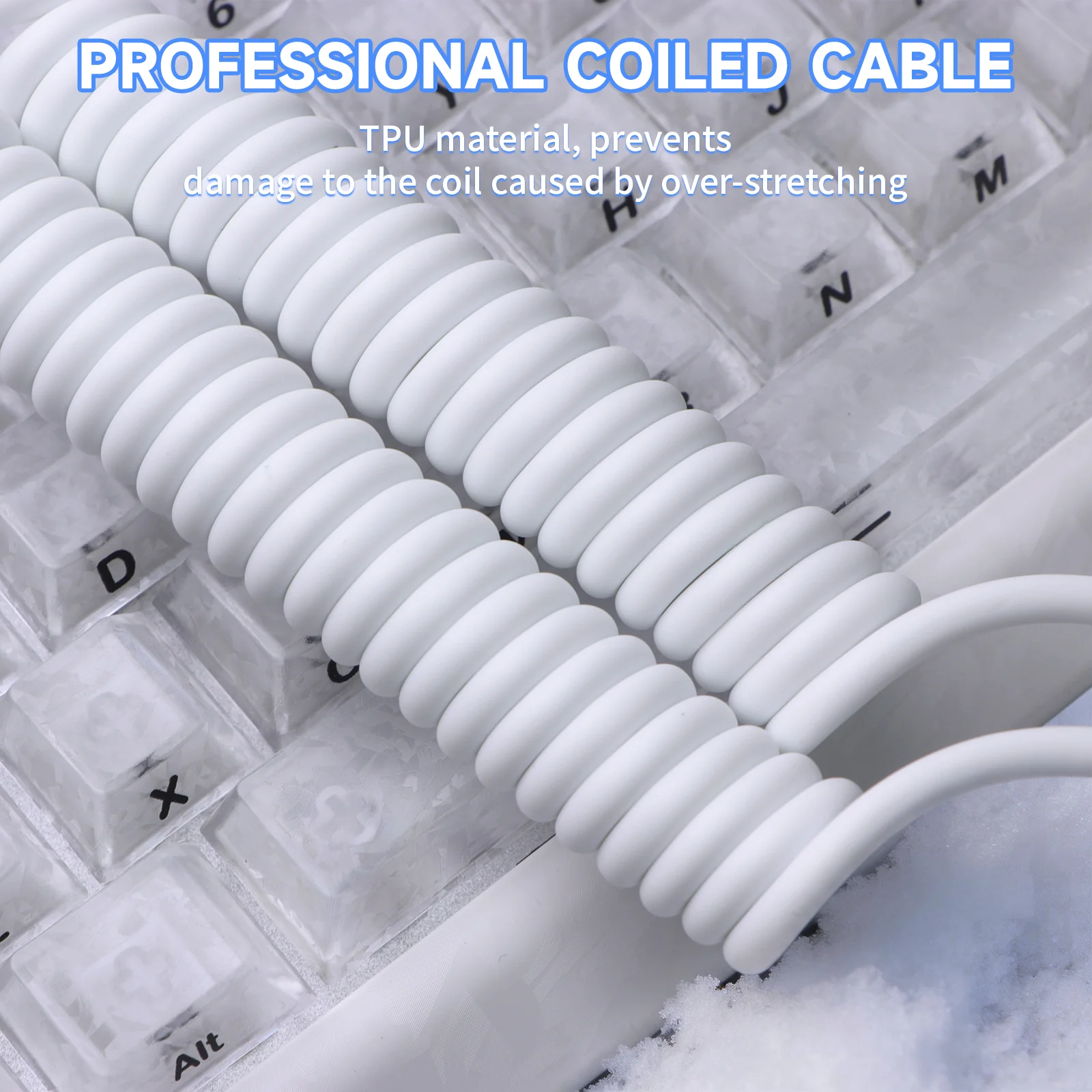 ATTACK SHARK C08 2-in-1 Custom Aviation Cable for 8kHz Magnetic Keyboards