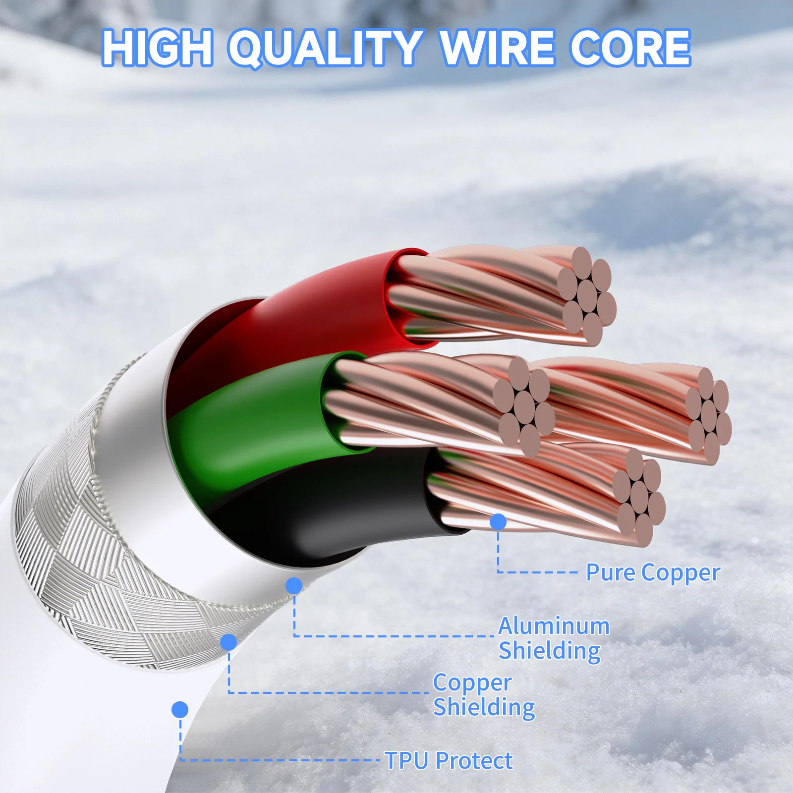 ATTACK SHARK C08 2-in-1 Custom Aviation Cable for 8kHz Magnetic Keyboards
